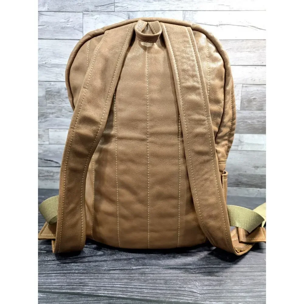 Custom One-of-a-Kind Triumph Moto & Auto Leather Backpack - Vintage Badges